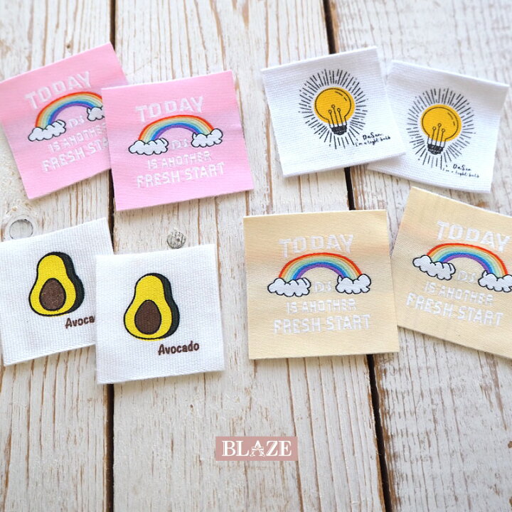 楽天市場】【2枚入り】ハンドメイド用 刺繍タグ 2枚セット レインボー 