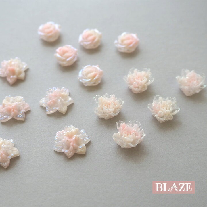 楽天市場】【5・6個入り】デコパーツ フラワー ミニ 薔薇 ローズ バラ 