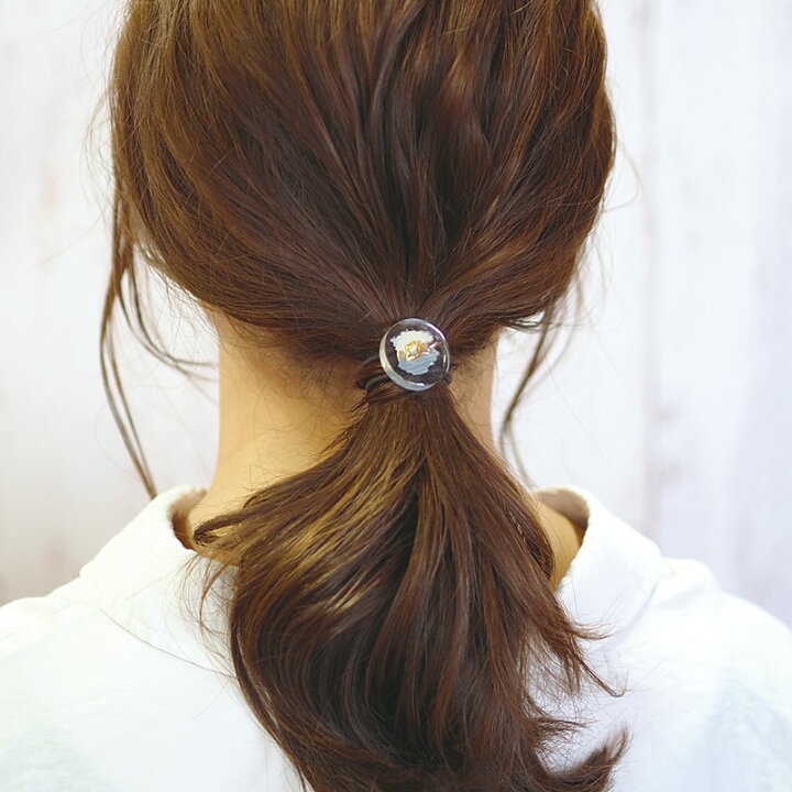 楽天市場】【550円福袋チケット対象】ヘアゴム ニュアンス レジン 