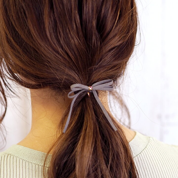 楽天市場】ポニーフック フェイクレザー りぼん ヘアカフ ヘアフック  