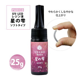 レジン液 UV-LED パジコ 星の雫 ソフト 25g パジコ PADICO UVレジン 高速硬化 クリア 透明 アクセサリー ハンドメイド 手芸 レジンクラフトパーツ パーツ 材料 LED対応 ぷっくりシール 立体シール 2/18発売