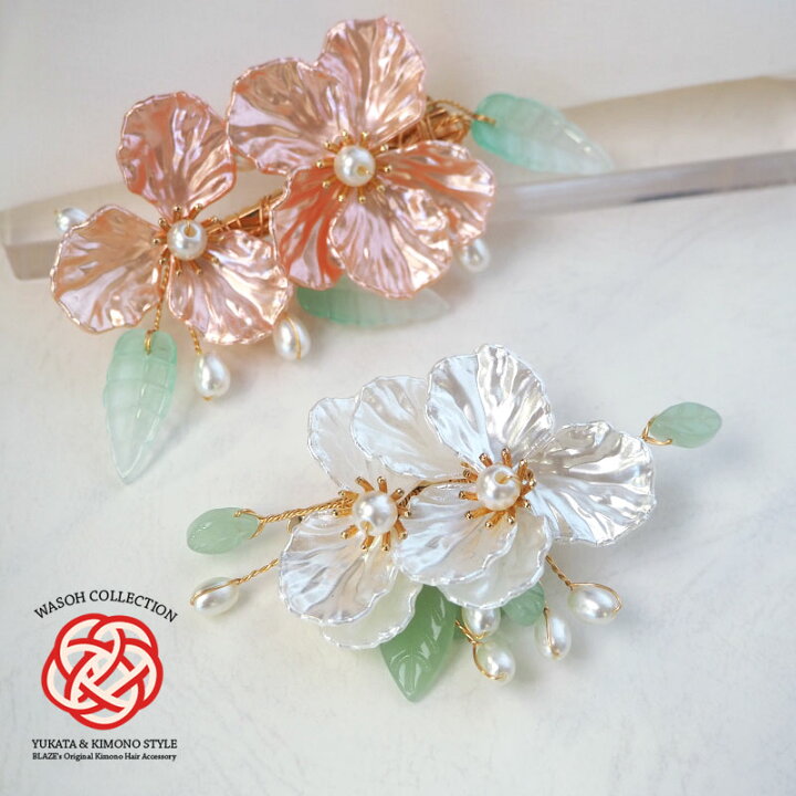 楽天市場】【メール便送料無料】髪飾り フラワー クリップ カラー 花 