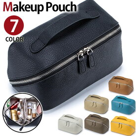 【お買い物マラソンセール】MY BAG トイレタリーポーチ 化粧ポーチ トラベルポーチ 手提げ クラッチバッグ レディース 女性用 質感牛革本革 レザー 洗面 トイレタリーポーチ 化粧品収納バッグ 旅行用 大容量 7色選