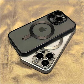 MagSafe対応 iphoneケース クリア 透明 　スマホケース ワイヤレス充電 マグセーフ　メンズ ユニセックス ビジネス シンプル iPhone11　iPhone12 iPhone13 iPhone14 iPhone15 Pro Max mini ケース アイフォンケース おしゃれ 上品