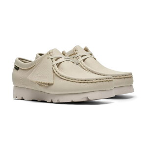 Clarks �N���[�N�X �X�j�[�J�[ �X�g���[�g �X�P�[�^�[ Wallabee.GTX White Leather 26185605