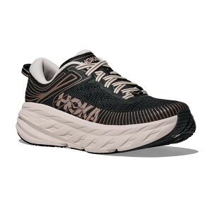 HOKA �z�J �X�j�[�J�[ �����Y �t�@�b�V���� �J�W���A�� BONDI 7 BLACK / ROSECREAM 1110519-BCKRS