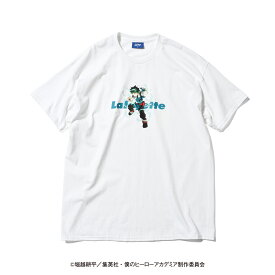 LFYT×僕のヒーローアカデミア エルエフワイティー ヒロアカ ラファイエット Tシャツ Lafayette 半袖 ロゴ プリント ストリート ヒップホップ ダンス ラッパー ダンサーファッション アメカジ カジュアル スポーツ ブランド Lafayette LOGO TEE 緑谷出久 LE230119 ★★