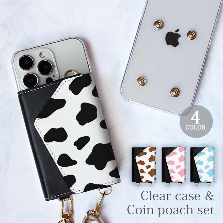 牛柄 クリアiPhoneケース GALAXY Android 韓国 うねうね ｜ソフト  