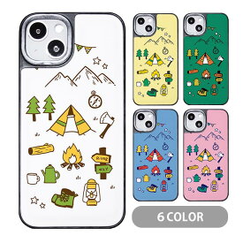 スマホケース クッションケース TPU クッション素材 キャンプ アウトドア キャンピング テント 森 iphone15 iphone14 pro iphone13 iphone12 pro iphone11 iphone8 iPhoneケース TPU オシャレ かわいい 可愛い