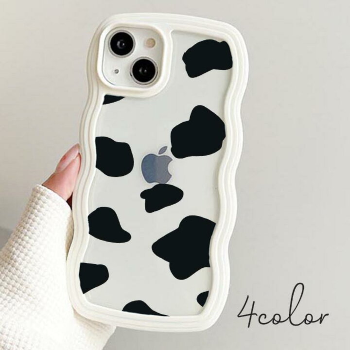 牛柄 クリアiPhoneケース GALAXY Android 韓国 うねうね ｜ソフト  