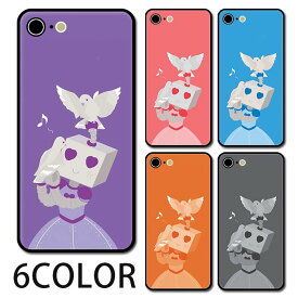 【P5倍】スマホケース ラウンド ガラス ロボット ハト 鳩 ロボ 鳥 ハート iphone15 pro MAX iphone14 iphone13 iphone12 mini iphone8 iPhoneケース TPU ガラスケース オシャレ かわいい 可愛い 背面ガラス 強化ガラス TPU ハードケース