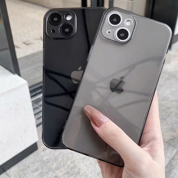 楽天市場】スマホケース 半透明 シースルー 黒 グレー ブラック クリア 