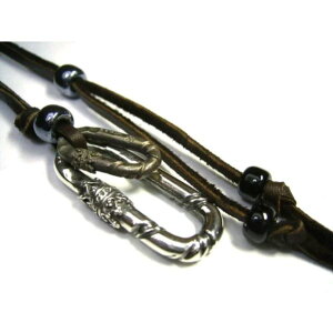 yVIVIFY KXzVIVIFY rrt@C lbNX Vo[ Decorate Chain Parts Leather Necklace