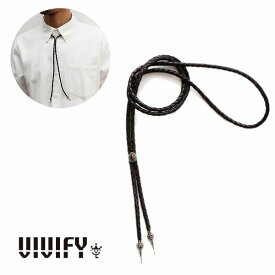 【VIVIFY 正規店】VIVIFY ビビファイ ネックレス レザー チョーカーOld Native Style Stone Setting Loop Tie/タイガーアイ 受注生産