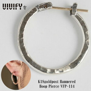 yzyVIVIFY KXzVIVIFY rrt@C t[vsAX 18KS[h VvsAXk18goldpost Hammered Hoop Pierce 󒍐Y