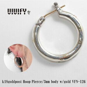 yVIVIFY KXzVIVIFY rrt@C sAX t[vsAX Vo[k18goldpost Hoop Pierce/3mm body w/gold 󒍐Y