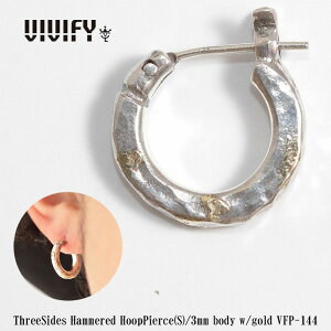 yzyVIVIFY KXzVIVIFY rrt@C sAX t[vsAX Vo[ThreeSides Hammered Hoop Pierce(S)/3mm body w/gold 󒍐Y