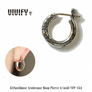 yVIVIFY KXzVIVIFY rrt@C sAX t[vsAX Vo[K18goldpost Arabesque Hoop Pierce(S) w/gold 󒍐Y