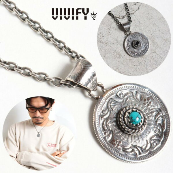 【VIVIFY 正規店】VIVIFY ビビファイ ネックレス コイン Phoenix 50 Sen Coin with Stone Necklace