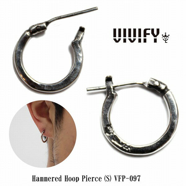 【送料無料/当日発送】【VIVIFY 正規店】VIVIFY ビビファイ フープピアス シンプル シルバーHammered Hoop Pierce(S) VFP-097