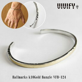 【VIVIFY 正規店】VIVIFY ビビファイ バングル ブレスレット シルバーHallmarks k10Gold Bangle 受注生産