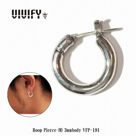 【送料無料】【VIVIFY 正規店】VIVIFY ビビファイ フープ ピアス シルバーHoop Pierce（M）3mm body