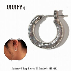 【送料無料】【VIVIFY 正規店】VIVIFY ビビファイ フープ ピアス シルバーHammered Hoop Pierce（M）3mm body