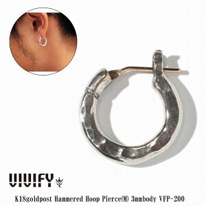 yzyVIVIFY KXzVIVIFY rrt@C t[v sAX Vo[K18goldpost Hammered Hoop PierceiMj3mm body