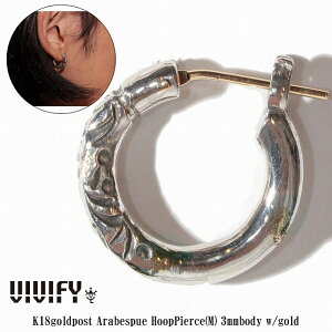 yVIVIFY KXzVIVIFY rrt@C t[v sAX Vo[K18goldpost Arabesupue Hoop PierceiMj3mm body w/gold