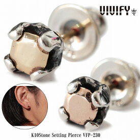 【VIVIFY 正規店】VIVIFY ビビファイ ピアス シルバーK10Stone Setting Pierce