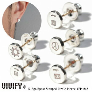 �y���������z�yVIVIFY ���K�X�zVIVIFY �r�r�t�@�C �s�A�X �V���o�[ �A�����M�[�Ή� K18goldpost Stamped Circle Pierce