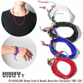 【送料無料】【VIVIFY 正規店】VIVIFY ビビファイ エヴァンゲリオン シンジ アスカ レイ カヲル EVANGELION Hemp Cord & Beads Bracelet/Necklace