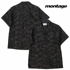 【あす楽対応/再入荷】【montage 正規店】montage モンタージュ キューバシャツ 半袖 迷彩シャツ CUBA SHIRTS