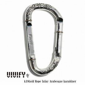 【VIVIFY 正規店】VIVIFY ビビファイ シルバー カラビナ k18Gold Rope Inlay Arabesque karabiner