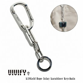 【VIVIFY 正規店】VIVIFY ビビファイ シルバー カラビナ k18Gold Rope Inlay karabiner Keychain