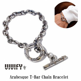 【VIVIFY 正規店】VIVIFY ビビファイ ブレスレット シルバー Arabesque T-Bar Chain Bracelet w/gold