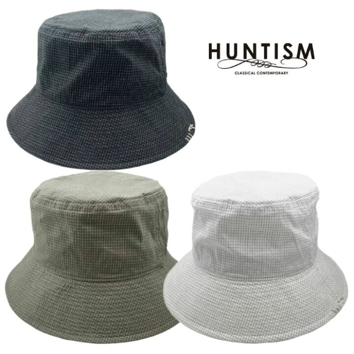 ハット 当日発送 HUNTISM 正規店 HUNTISM ハンティズム バケットハット グラフチェック 帽子 Graph Check Bucket Hat