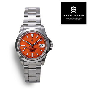 yNAVAL WATCH KXzNAVAL WATCH Produced By LOWERCASE ioEHb` rv ~^[ FRXA016 Orange Mechanical S/S 3 links Metal band