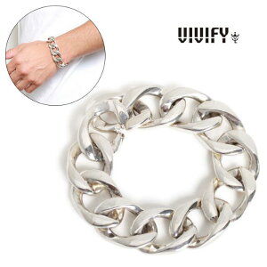 【VIVIFY 正規店】VIVIFY ビビファイ ブレスレット シルバー チェーン Seamless Huge Cavalry Chain Bracelet