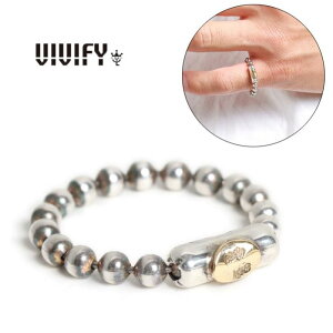�yVIVIFY ���K�X�zVIVIFY �r�r�t�@�C �����O �w�� �V���o�[ Ball Chain Ring w/k18gold