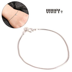 �yVIVIFY ���K�X�zVIVIFY �r�r�t�@�C �u���X���b�g �V���o�[ �X�l�[�N�`�F�[�� Snake Chain Thin Bracelet