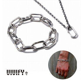 【VIVIFY 正規店】VIVIFY ビビファイ ブレスレット シルバー チェーンブレス Some ways Heavy Chain Blacelet w/gold