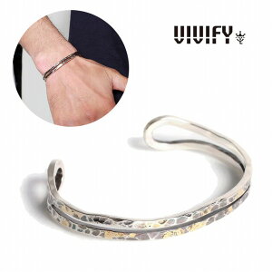 �yVIVIFY ���K�X�zVIVIFY �r�r�t�@�C �o���O�� �u���X���b�g �V���o�[ Loopin�f Bangle/ Hammered finish w/gold