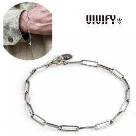 【VIVIFY 正規店】VIVIFY ビビファイ ブレスレット シルバー チェーン Rectangle Chain Bracelet