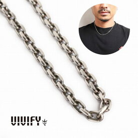 【VIVIFY 正規店】VIVIFY ビビファイ ネックレス シルバー アズキチェーン Chain 3.4 x 45cm/4C