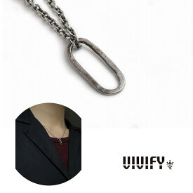 【送料無料】【VIVIFY 正規店】VIVIFY ビビファイ ネックレス シルバー チェーン Hammered Rectangle Top Necklace