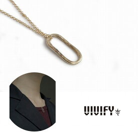 【送料無料】【VIVIFY 正規店】VIVIFY ビビファイ ネックレス ゴールド チェーン K10 Hammered Rectangle Top Necklace