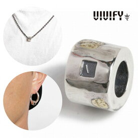 【送料無料】【VIVIFY 正規店】VIVIFY ビビファイ シルバービーズ フープピアス カスタムパーツ Solid Silver Beads /Large Cylinder w/gold