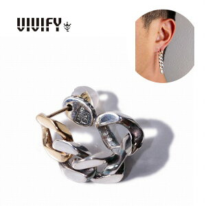 【VIVIFY 正規店】VIVIFY ビビファイ ピアス シルバー k18ゴールド 2way CavalryChainPierce k18