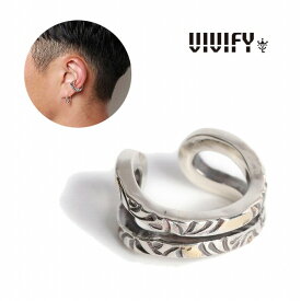 【送料無料】【VIVIFY 正規店】VIVIFY ビビファイ ピアス シルバー Loopin’ Ear cuff/Arabesque w/gold
